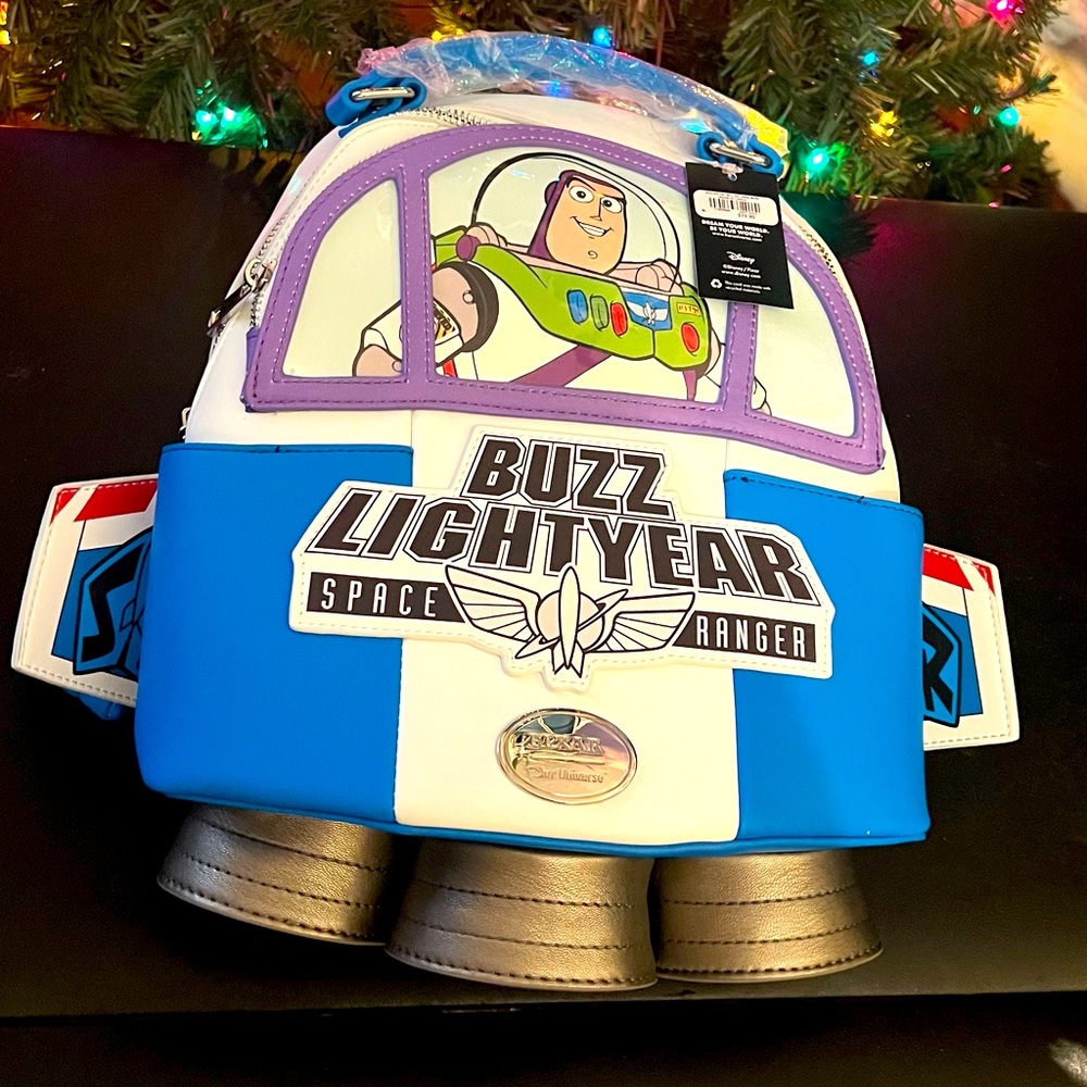 Brand new with tags, lounger fly, buzz light-year backpack